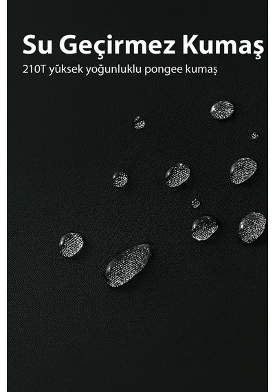 Toptancı Amca 12 Tel Parachase Men's Series Pongee Kumaş Şemsiye Güçlendirilmiş Tel Kılıflı 104 Cm Çaplı Şemsiye Siyah