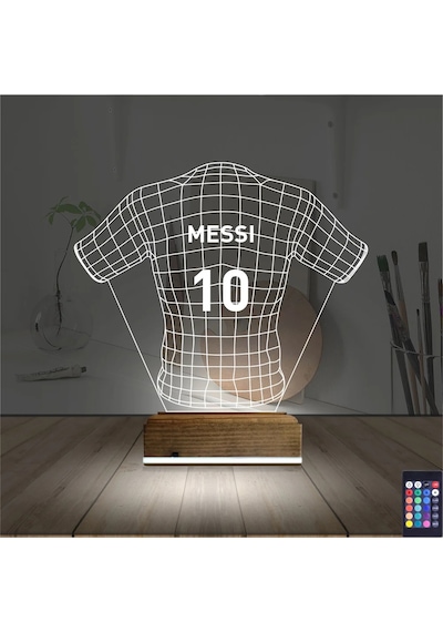 Luvivia Futbol Forma Taraftar Kişiye Özel 3d Lamba - Masa Gece Lambası Şeffaf
