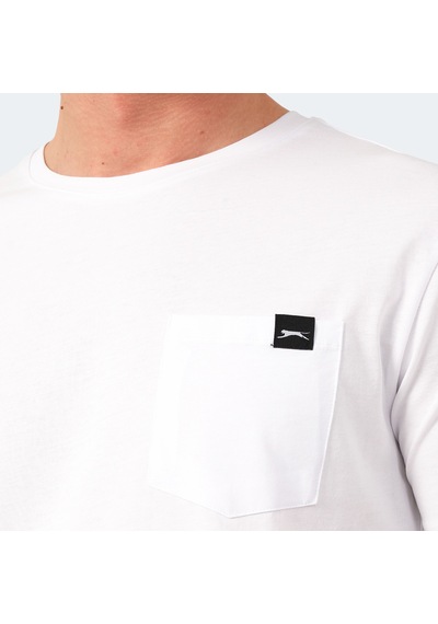 Slazenger VESELA Erkek Cepli Beyaz Tişört