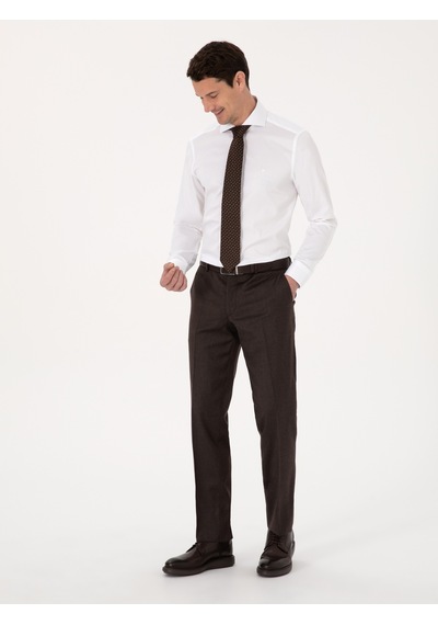 Cacharel Kahverengi Slim Fit Kumaş Pantolon Cacharel Kahverengi Slim Fit Kumaş Pantolon