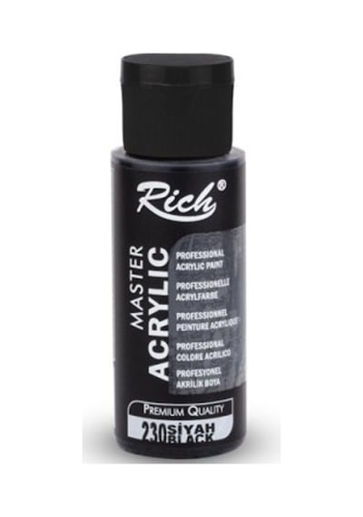 Rich Akrilik Boya Master 70 Cc Siyah 070-230 Çok Renkli
