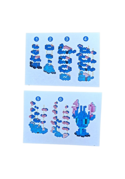 Büyük Boy 456 Parça Stitch 3d Yapboz Bricks Figür Yapı Oyuncağı