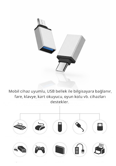 Type-c To Usb Dönüştürücü Veri Aktarımı Çevirici 1