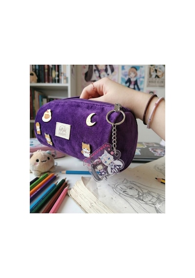 Owl Bag Nekopara Chocola And Vanilla Karakterleri Desenli Acrylic Anahtarlık Çanta Süsü Çok Renkli