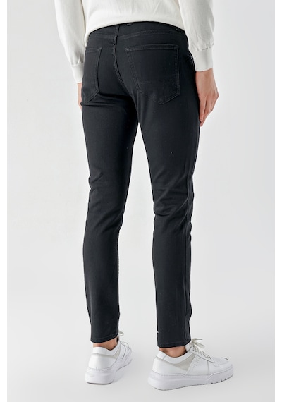 Morven Erkek Siyah Mevsimlik Pamuk 5 Cep Slim Fit Jean Pantolon 25ms003008001 Siyah Siyah