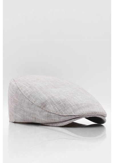 Külah Erkek Düz Pamuklu Koyu Bej Flat Cap Kasket