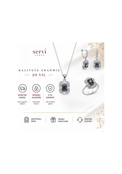 Servi 925 Ayar Gümüş Radiant Baget Set-33 74717337