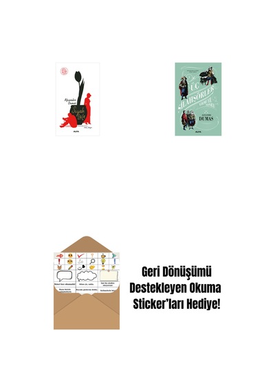 Siyah Lale + Üç Silahşörler Yirmi Yıl Sonra Ciltli + Okuma Sticker'ları