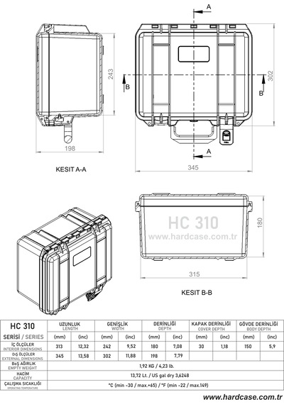Hardcase Çanta Hc-310 Siyah
