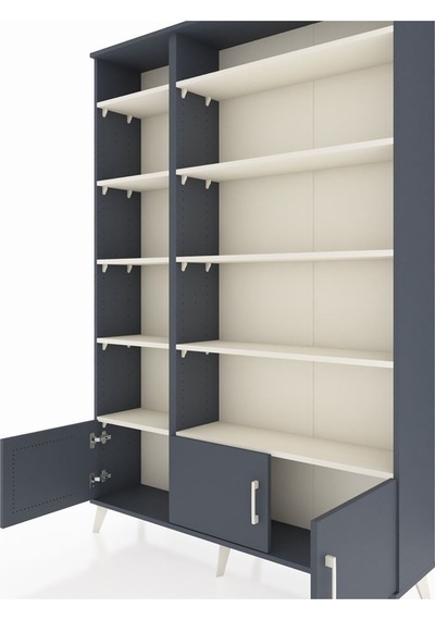 Arges Dolap 10 Raflı 3 Kapaklı 132x30x195 Antrasit-antrasit/a... Antrasit