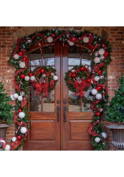 Yeşil Garland Yeşil Çam Dalı Yılbaşı Süsleri Vıp 2.50 Metre 22 Cm Çap Green Garland Decor Christmas Diğer