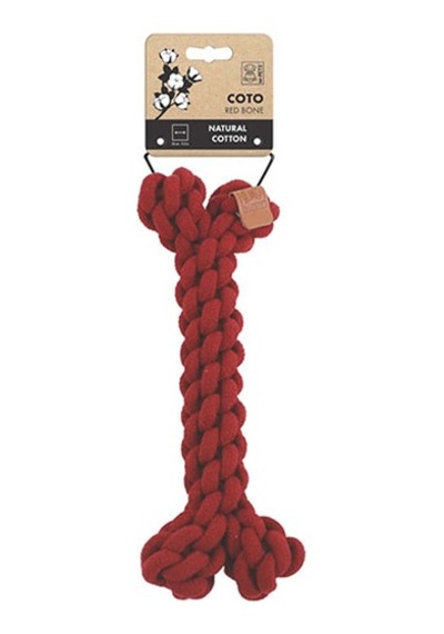 M-pets Coto Örgü Kemik Köpek Oyuncağı Kırmızı 30 Cm 244-50014.01