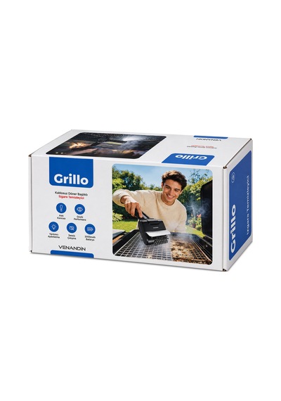 Rc-4ba Grillo Şarjlı Elektrikli Barbekü Ve Izgara Temizleme Fırçası, 7,4w, Paslanmaz Çelik, Type-c - Siyah