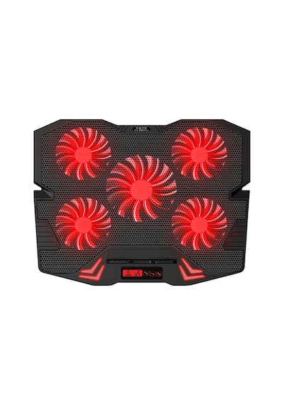 Rampage Mistral S45 12" - 17" Kırmızı Led 5 Fan Yükseklik Ayarlı LCD Laptop Soğutucu Siyah