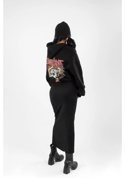 Startmore Slipknot Sırt Baskılı Beyaz Oversize Unisex Siyah