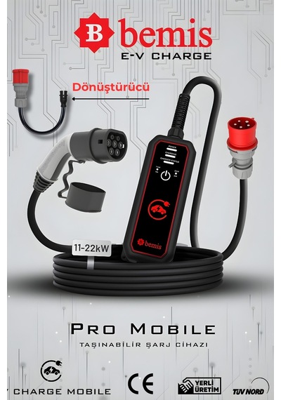 11 / 22 Kw Pro Mobil Elektrikli Taşıt Taşınabilir Şarj Cihazı-5m Kablolu Bev-2331-0001 - 831691197