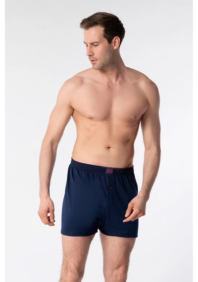 Erkek Karışık Renk 12'li Paket Penye Düğmeli Boxer KARIŞIK