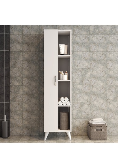 Tek Kapılı Raflı Ütü Masası Dolabı Beyaz - Bdl0301 Beyaz