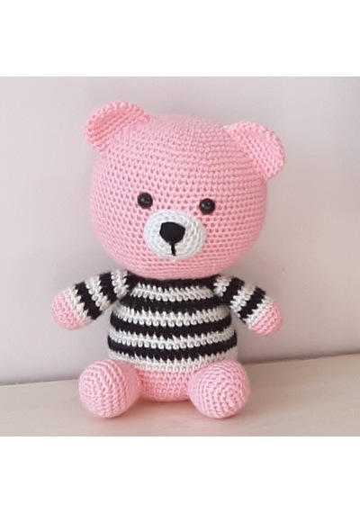 Amigurumi Örgü Oyuncak Ayı Açık Pembe