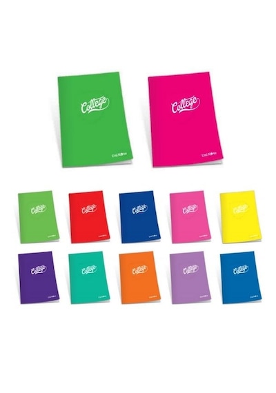 Çınar College A4 80 Yp Çizgili Pp Kapak Dikişli Defter 76004- 3 Adet Çeşitli Renk Ve Desen