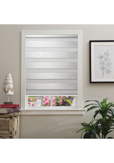 Hazır Hasır Bambu Zebra Stor Perde Gri 200X200Cm