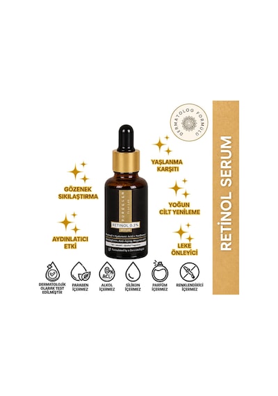 Purebien Skin Lab %0.3 Vitamin E + Hyaluronik Asit + Miasinamid B5 Retinol Serum 30 ML