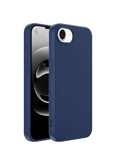 Apple Uyumlu iPhone 16e İçi Kadife Lansman Kılıf Ve Temperli Cam Ekran Koruyucu Lacivert
