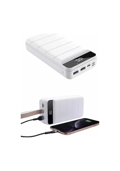 50.000 Mah Powerbank Turbo Hızlı Led Göstergeli Android İos Uyumlu Taşınabilir Askılı Diğer