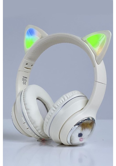 Torima HD11 Sevimli Kedi Karükatür Bluetooth 5.3 Kulak Üstü Kulaklık
