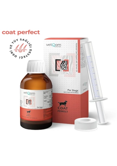 Vetqom Köpek Coat Perfect Deri Ve Tüy Sağlığı Likit 120 Ml Tüy Dökülme Karşıtı