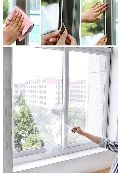 Çift Camlı Pencere Uyumlu Çift Kanat Pencere Sinekliği