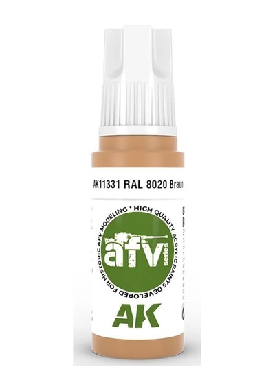 Ak Interactive 11331, 17 Ml. 3gen Ral 8020 Braun Afv Maket Boyası Standart