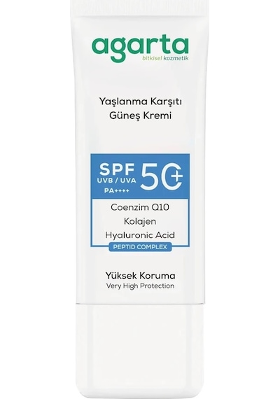 Agarta Yaşlanma Karşıtı Collagen Destekli Yüz Güneş Kremi 50 Ml