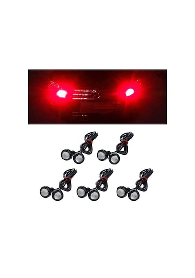 Ayna Altı Led Kartal Gözü Gündüz Farı Led Kırmızı 1 Çift