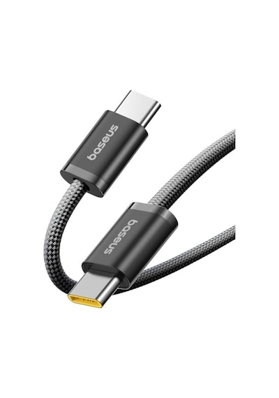Dynamic 4 Series 100w Pd Hızlı Şarj Kablosu, Type-c To Type-c Örgülü Kablo 1 Metre, İphone 17/16/15 Pro Max, Macbook, İpad, Android, Galaxy Uyumlu 480mbps Veri Aktarımı - Siyah