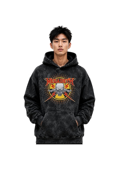 Sevbano Megadeth Rock Metal Müzik Grubu Baskılı Unisex Oversize Premium Y Siyah
