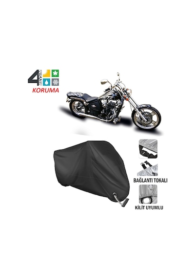 Regal Raptor Dd 350E Motosiklet Brandası ( Kilit Uyumlu - Siyah