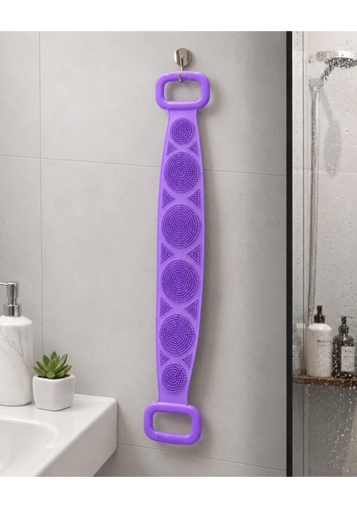 Silikon Sırt Kesesi 70 Cm Uzun Saplı, Vücut Duş Ve Banyo Kesesi, Esnek Çift Taraflı Vücut Temizleme Fırçası, Karışık Renk