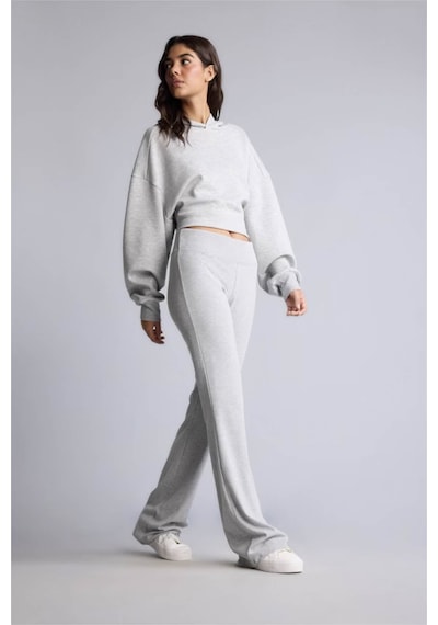 Defacto Flare Fit Ribana Gri Kadın Pantolon E0628ax/gr210