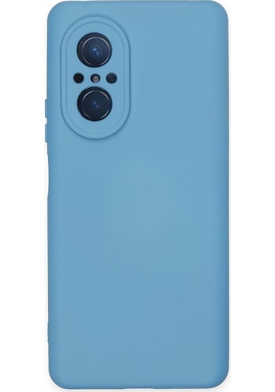 Huawei Nova 9 Se İçi Kadife Kaplı Esnek Silikon Kapak Ryc/ Nano Lansman Mavi