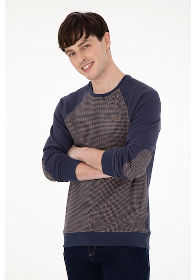 U.S. Polo Assn. Erkek Regular Fit Bisiklet Yaka İndigo Sweatshirt 50290763-VR028