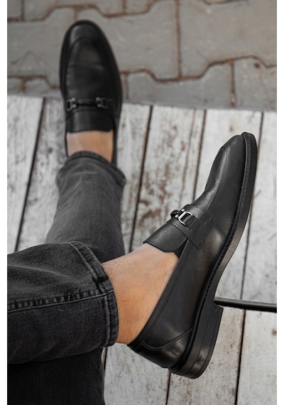 Daxtors D0699 Günlük Ortopedik Hakiki Deri Erkek Klasik Ayakkabı Siyah