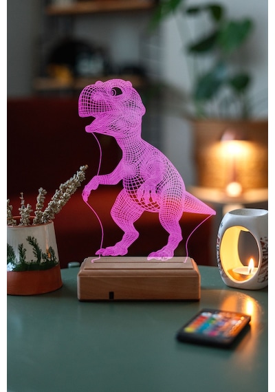 Özel Tasarım Dinazor 3D Led Lamba