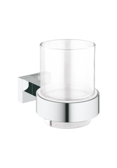 Grohe Essentials Cube Tutamaçlı Cam Fırçalık, Krom, 40755001 Krom