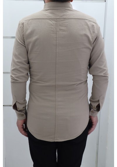 Becces Dmctekstil Erkek Kahverengi 010 Düz Spor Kesim Dar Kalıp Cepsiz Uzun Kollu Yazlık Keten Gömlek Becces Dmctekstil Erkek Kahverengi 010 Düz Spor Kesim Dar Kalıp Cepsiz Uzun Kollu Yazlık Keten Gömlek