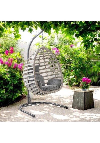 Gümbet Tekli Rattan Bahçe Balkon Salıncağı Cappuccino Diğer