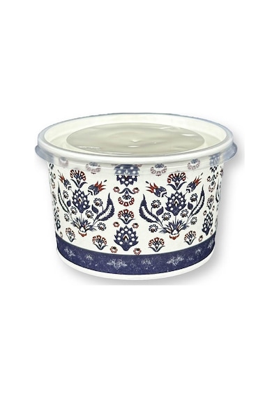 16 Oz Seramik Desenli Karton Çorba Kasesi Aşure, Dondurma