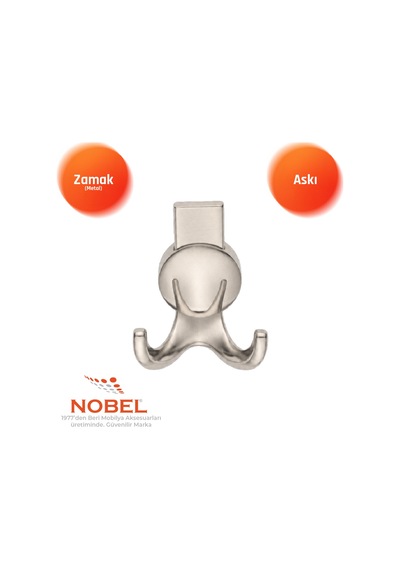 Solo Lüks Askı, Metal, Vestiyer Askı, 170 Gr, Dolap Askılık, Duvar Askılığı, Saten Vidalı