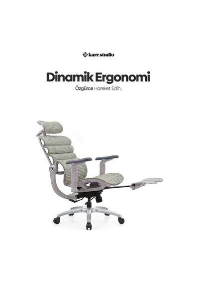 Rosso Ergonomik Çalışma Koltuğu - Su Yeşili