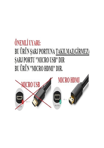 Speeduf 4281 Micro-mikro To Hdmi 1.5 Metre Çevirici Dönüştürücü Adaptör Tv Kablosu Tablet/laptop